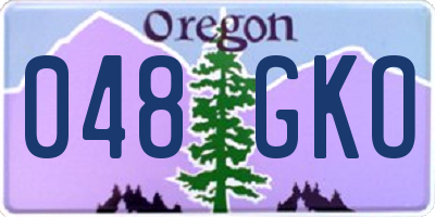 OR license plate 048GKO