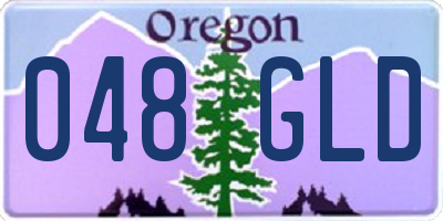OR license plate 048GLD