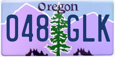 OR license plate 048GLK