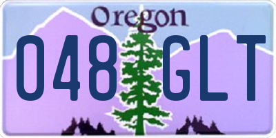 OR license plate 048GLT