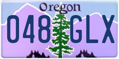 OR license plate 048GLX