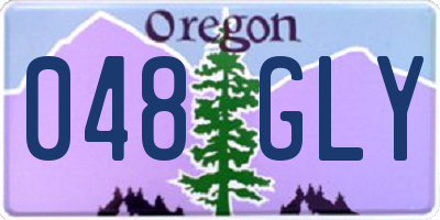 OR license plate 048GLY