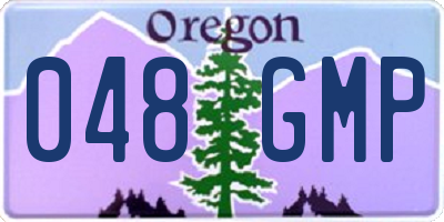 OR license plate 048GMP