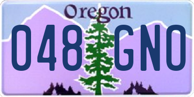 OR license plate 048GNO
