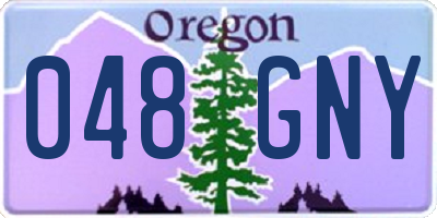 OR license plate 048GNY