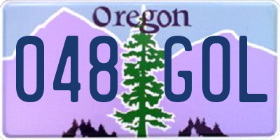 OR license plate 048GOL