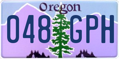 OR license plate 048GPH