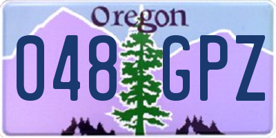 OR license plate 048GPZ