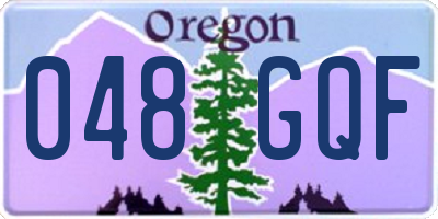 OR license plate 048GQF