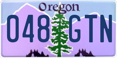 OR license plate 048GTN