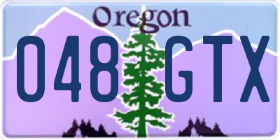 OR license plate 048GTX