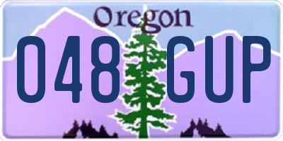 OR license plate 048GUP