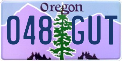 OR license plate 048GUT