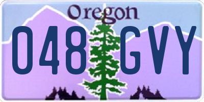 OR license plate 048GVY