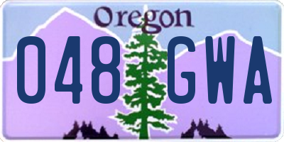 OR license plate 048GWA
