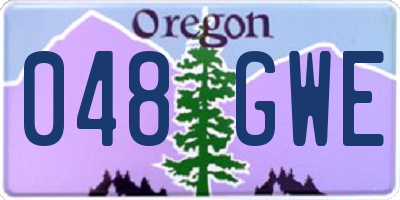 OR license plate 048GWE