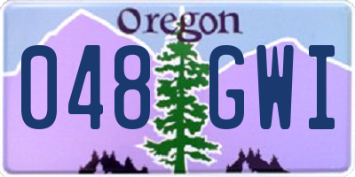 OR license plate 048GWI