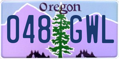 OR license plate 048GWL