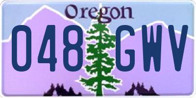OR license plate 048GWV