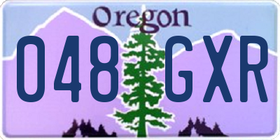 OR license plate 048GXR