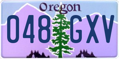 OR license plate 048GXV