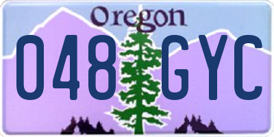OR license plate 048GYC