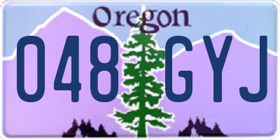 OR license plate 048GYJ