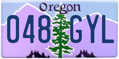 OR license plate 048GYL
