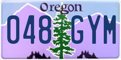 OR license plate 048GYM