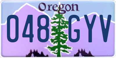 OR license plate 048GYV