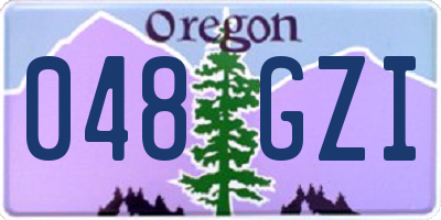 OR license plate 048GZI