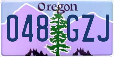 OR license plate 048GZJ
