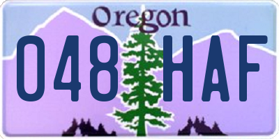 OR license plate 048HAF