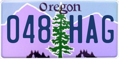 OR license plate 048HAG