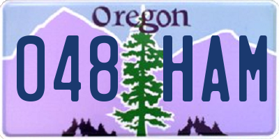 OR license plate 048HAM