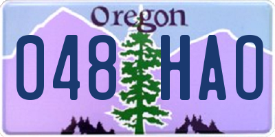 OR license plate 048HAO