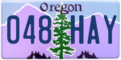 OR license plate 048HAY