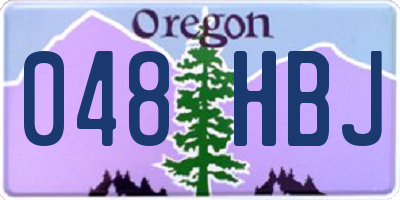 OR license plate 048HBJ