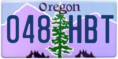 OR license plate 048HBT