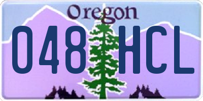 OR license plate 048HCL