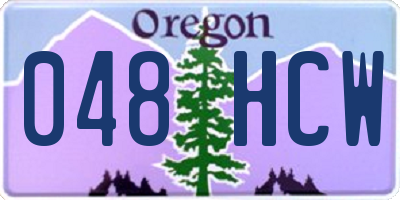 OR license plate 048HCW