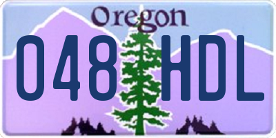 OR license plate 048HDL