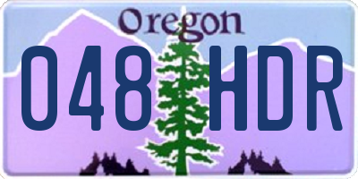 OR license plate 048HDR