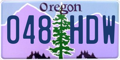OR license plate 048HDW