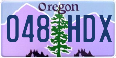 OR license plate 048HDX
