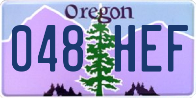 OR license plate 048HEF