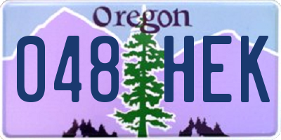 OR license plate 048HEK