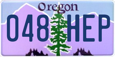 OR license plate 048HEP
