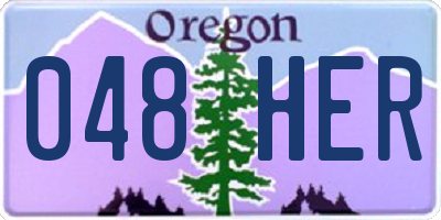 OR license plate 048HER