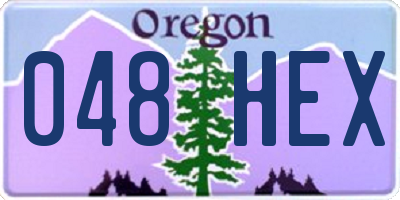 OR license plate 048HEX